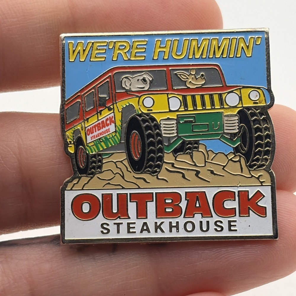 Outback Steakhouse We’re Hummin’ Hummer Koala Kangaroo Lapel Hat Pin
